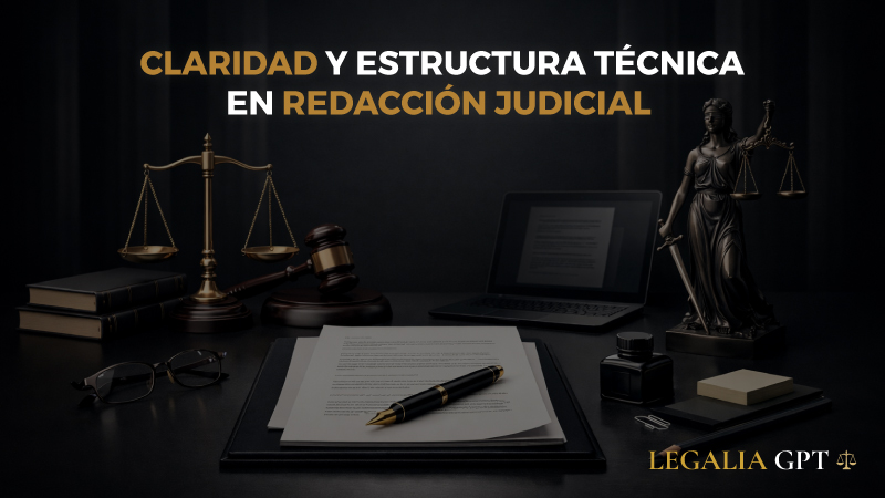 Claridad y estructura técnica en redacción judicial