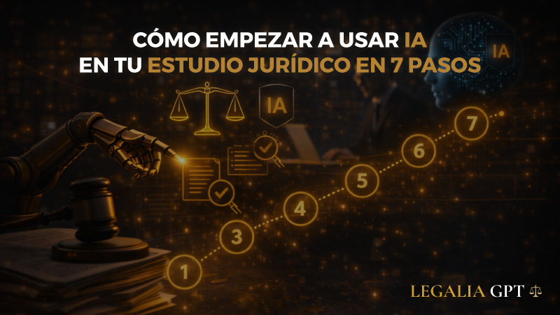 Cómo empezar a usar IA en tu estudio jurídico en 7 pasos